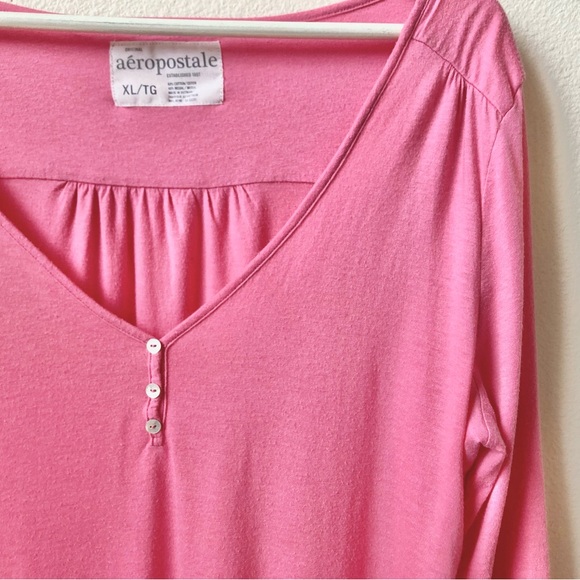 Button-Front Pink Top - Picture 3 of 4